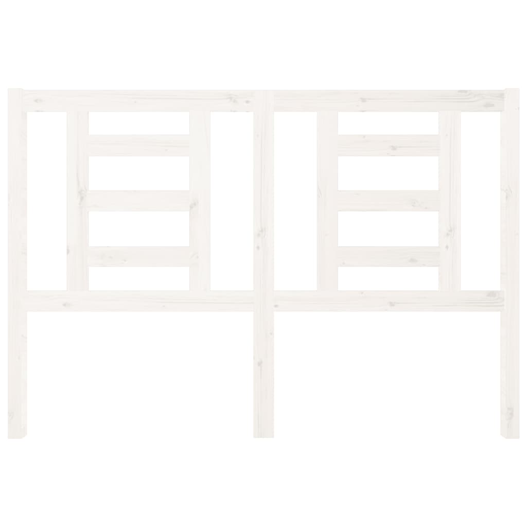 Hoofdbord 126X4X100 Cm Massief Grenenhout Wit