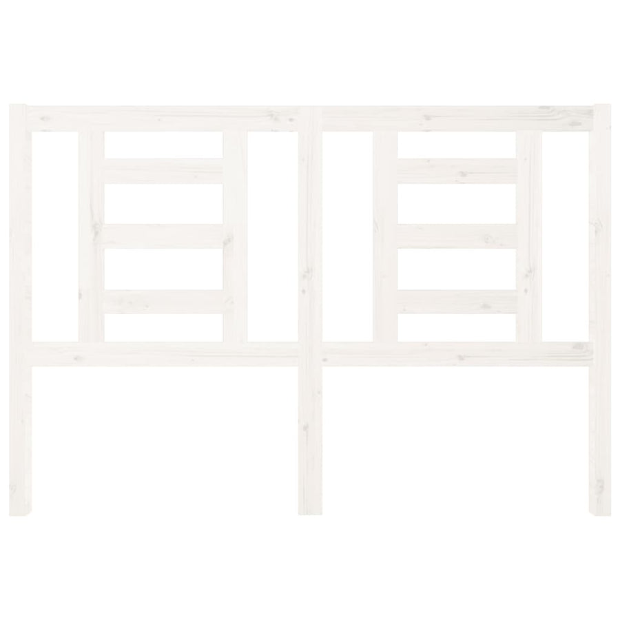 Hoofdbord 126X4X100 Cm Massief Grenenhout Wit