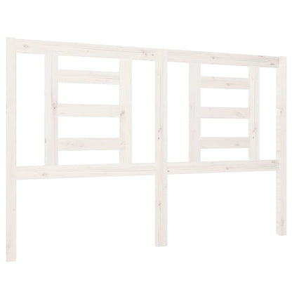 Hoofdbord 146X4X100 Cm Massief Grenenhout Wit