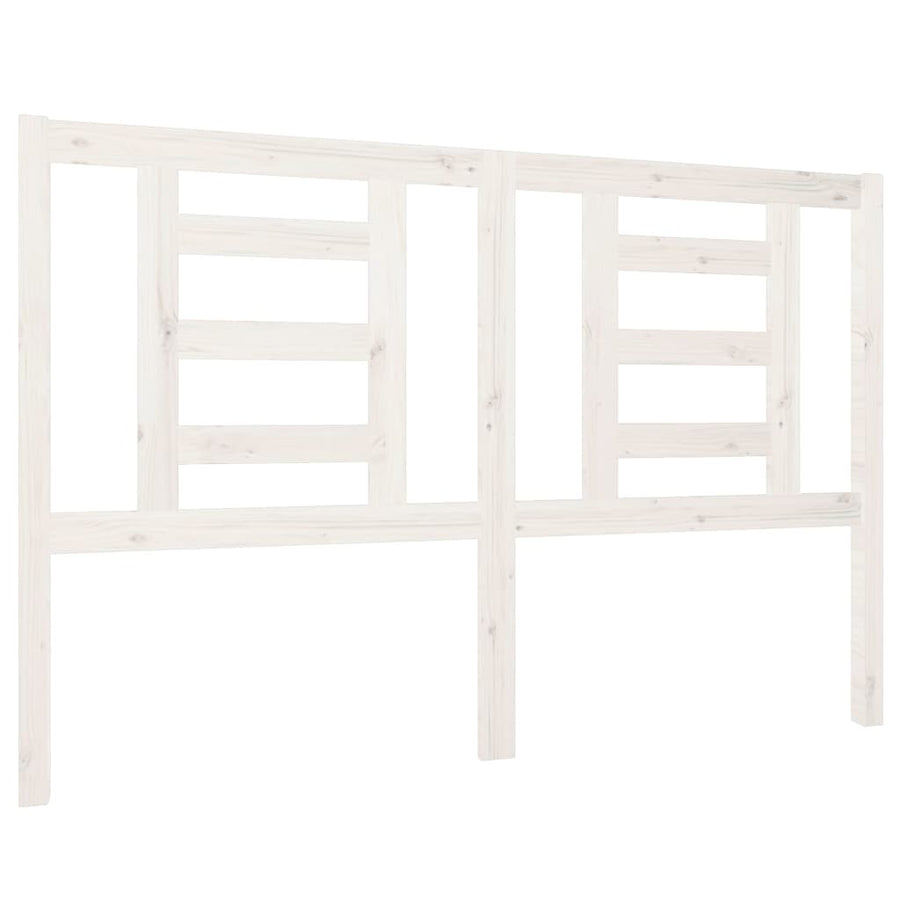 Hoofdbord 146X4X100 Cm Massief Grenenhout Wit
