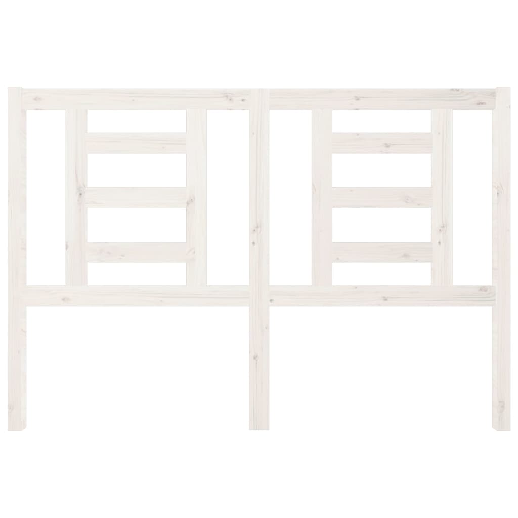 Hoofdbord 146X4X100 Cm Massief Grenenhout Wit