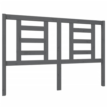Hoofdbord 146X4X100 Cm Massief Grenenhout Grijs
