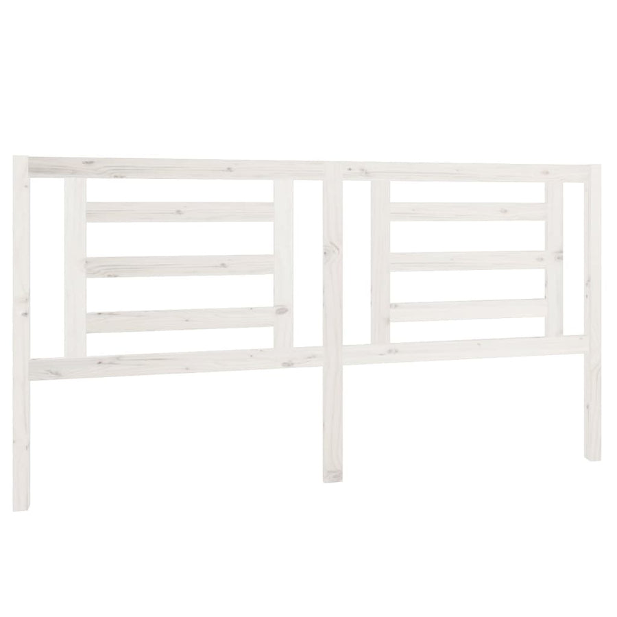 Hoofdbord 186X4X100 Cm Massief Grenenhout Wit
