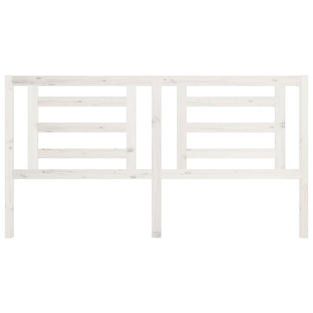 Hoofdbord 186X4X100 Cm Massief Grenenhout Wit