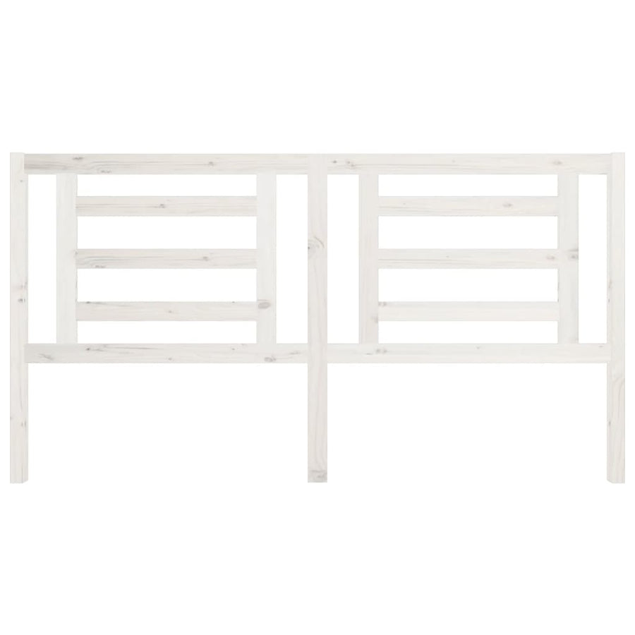 Hoofdbord 186X4X100 Cm Massief Grenenhout Wit