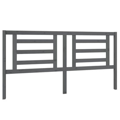 Hoofdbord 186X4X100 Cm Massief Grenenhout Grijs