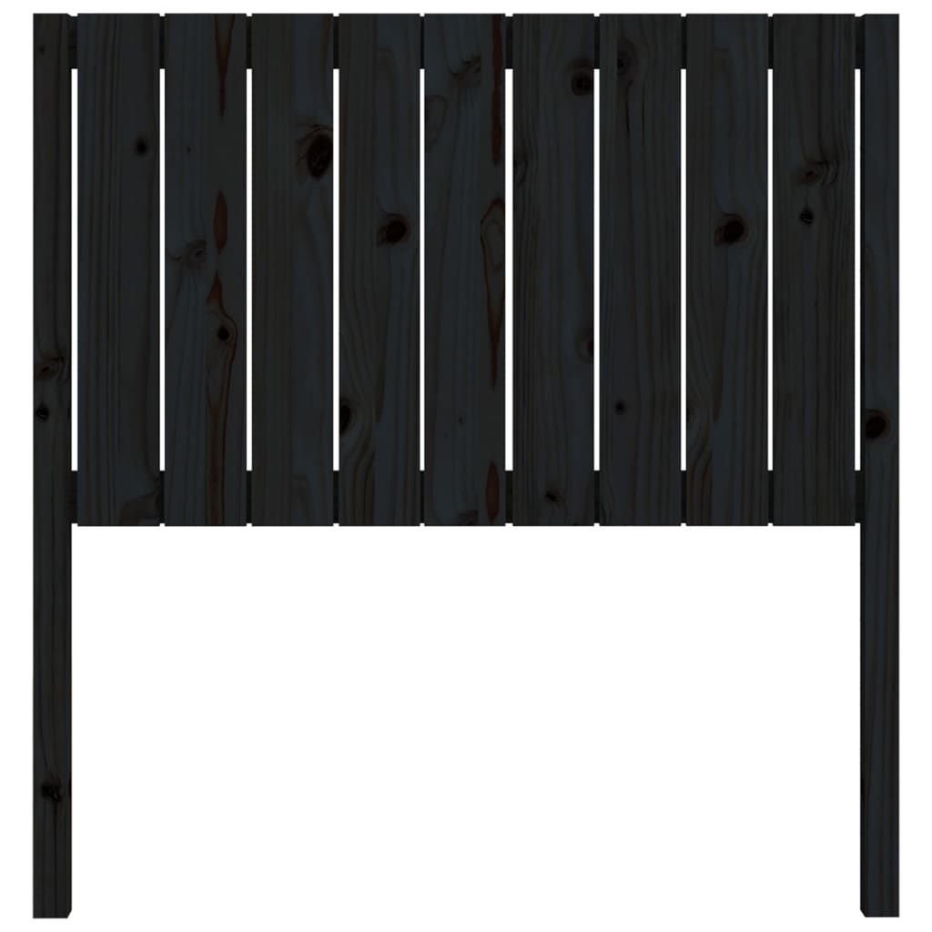 Hoofdbord 95,5X4X00 Cm Massief Grenenhout 95.5 x 100 cm Zwart
