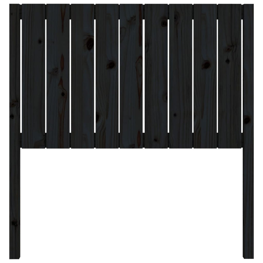 Hoofdbord 95,5X4X00 Cm Massief Grenenhout 95.5 x 100 cm Zwart
