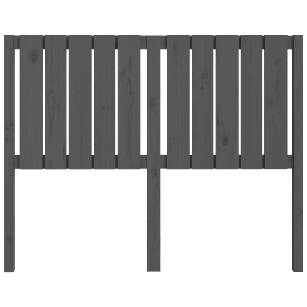 Hoofdbord 25,5X4X00 Cm Massief Grenenhout 125.5 x 100 cm Grijs