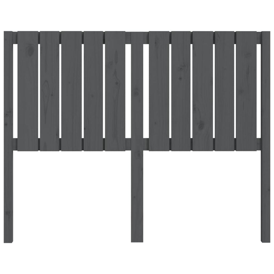 Hoofdbord 25,5X4X00 Cm Massief Grenenhout 125.5 x 100 cm Grijs