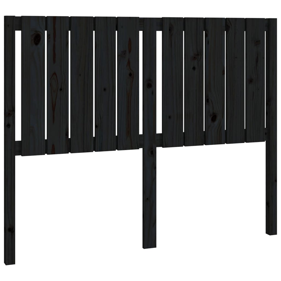 Hoofdbord 25,5X4X00 Cm Massief Grenenhout 125.5 x 100 cm Zwart