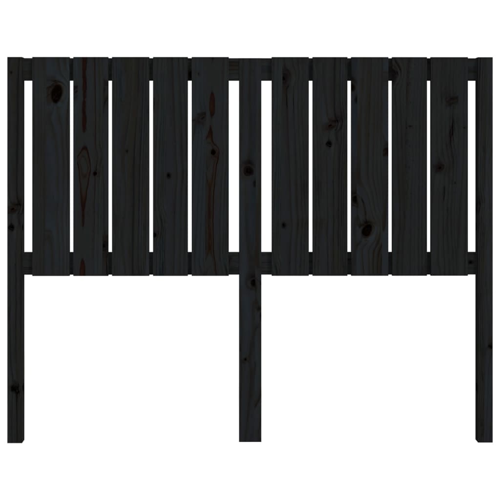 Hoofdbord 25,5X4X00 Cm Massief Grenenhout 125.5 x 100 cm Zwart