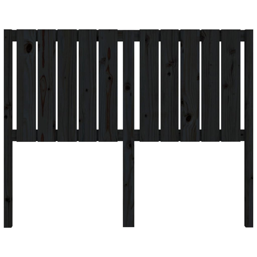 Hoofdbord 25,5X4X00 Cm Massief Grenenhout 125.5 x 100 cm Zwart