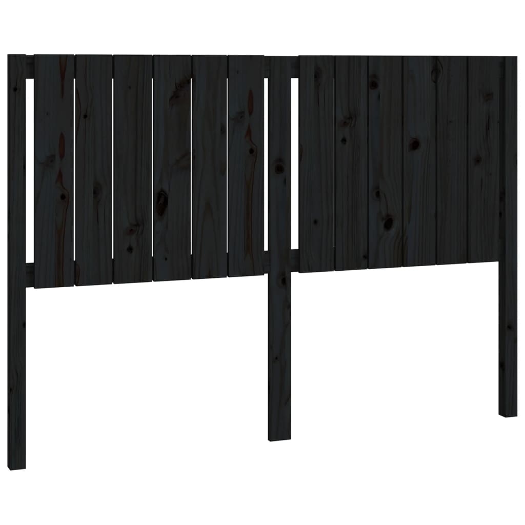 Hoofdbord 45,5X4X00 Cm Massief Grenenhout 145.5 x 100 cm Zwart