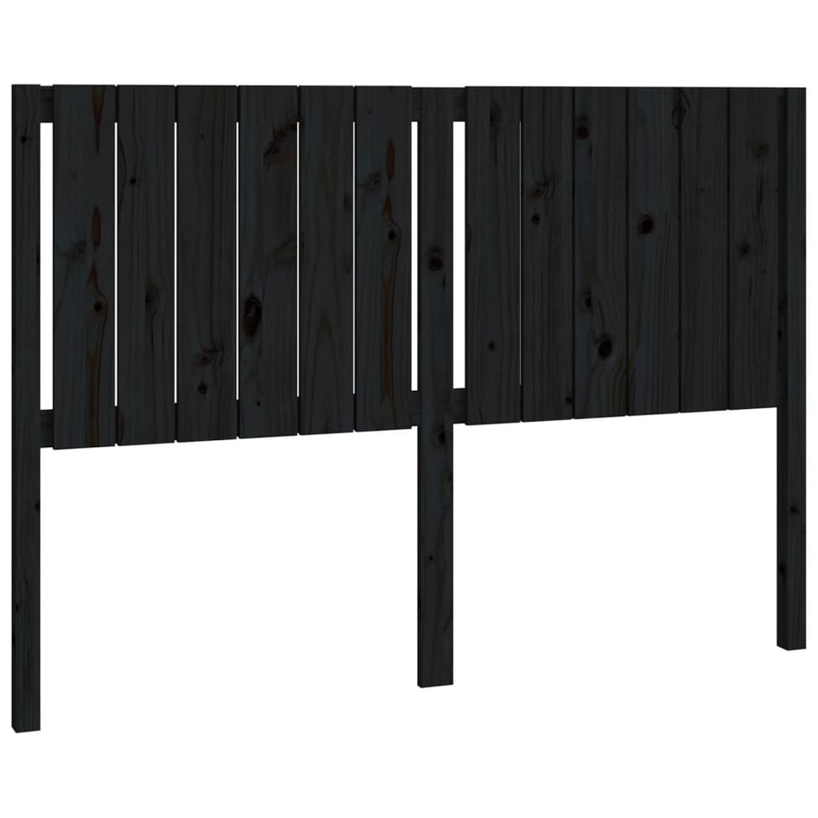 Hoofdbord 45,5X4X00 Cm Massief Grenenhout 145.5 x 100 cm Zwart