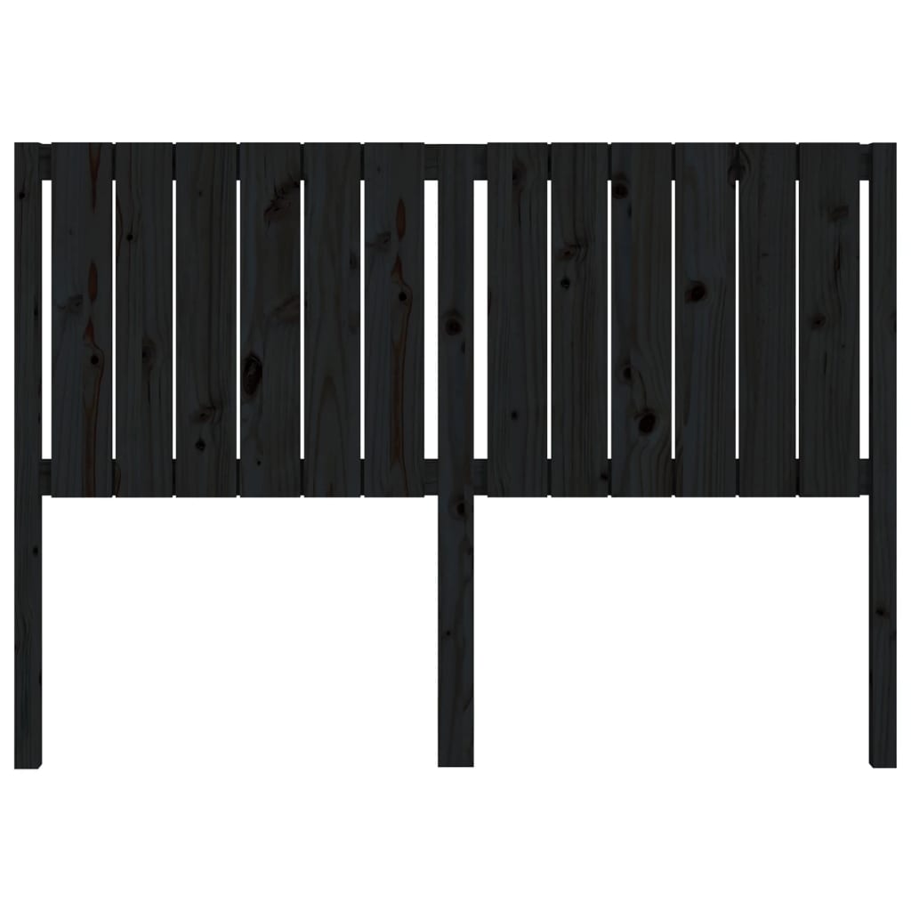 Hoofdbord 45,5X4X00 Cm Massief Grenenhout 145.5 x 100 cm Zwart