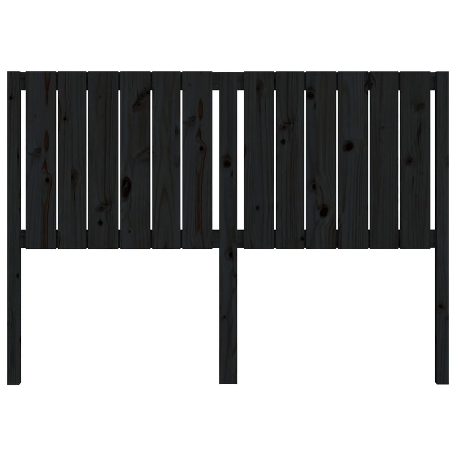 Hoofdbord 45,5X4X00 Cm Massief Grenenhout 145.5 x 100 cm Zwart