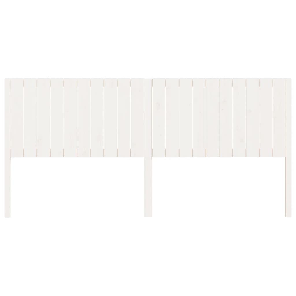 Hoofdbord 205,5X4X00 Cm Massief Grenenhout 205.5 x 100 cm Wit