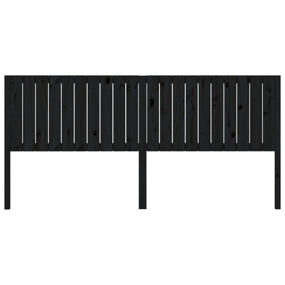Hoofdbord 205,5X4X00 Cm Massief Grenenhout 205.5 x 100 cm Zwart