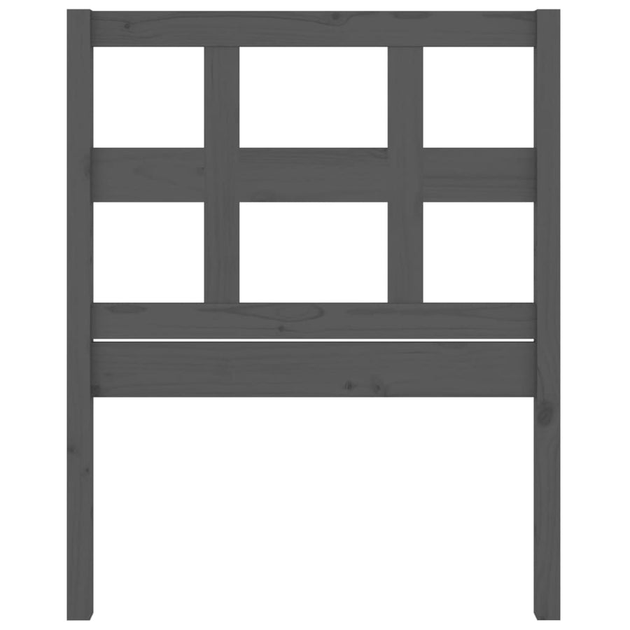 Hoofdbord 80,5X4X00 Cm Massief Grenenhout 80.5 x 100 cm Grijs