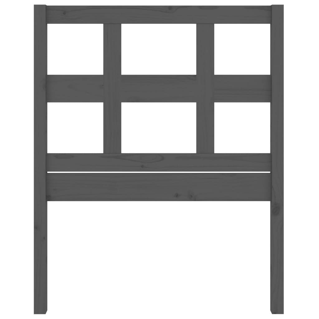 Hoofdbord 95,5X4X00 Cm Massief Grenenhout 95.5 x 100 cm Grijs