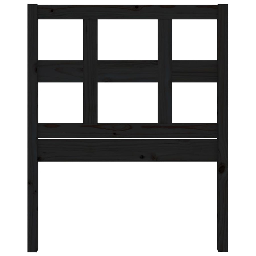 Hoofdbord 95,5X4X00 Cm Massief Grenenhout 95.5 x 100 cm Zwart