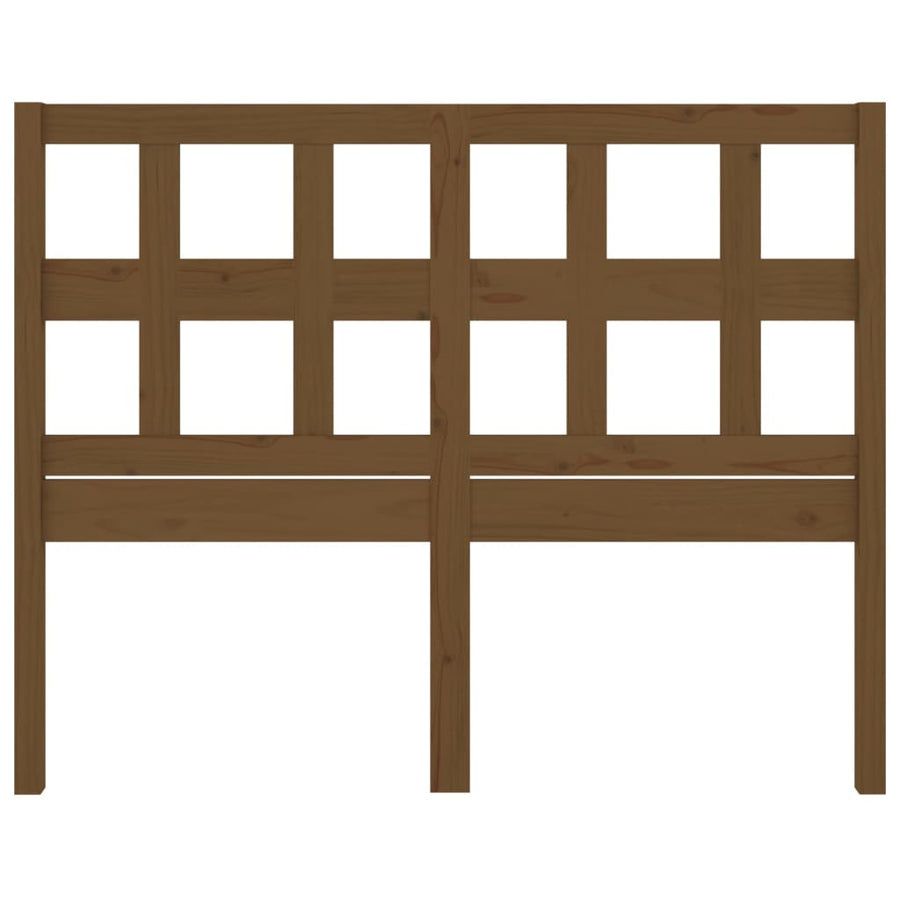 Hoofdbord 25,5X4X00 Cm Massief Grenenhout 125.5 x 100 cm Honingbruin