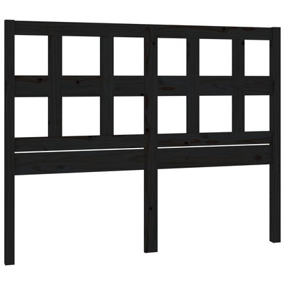 Hoofdbord 45,5X4X00 Cm Massief Grenenhout 145.5 x 100 cm Zwart