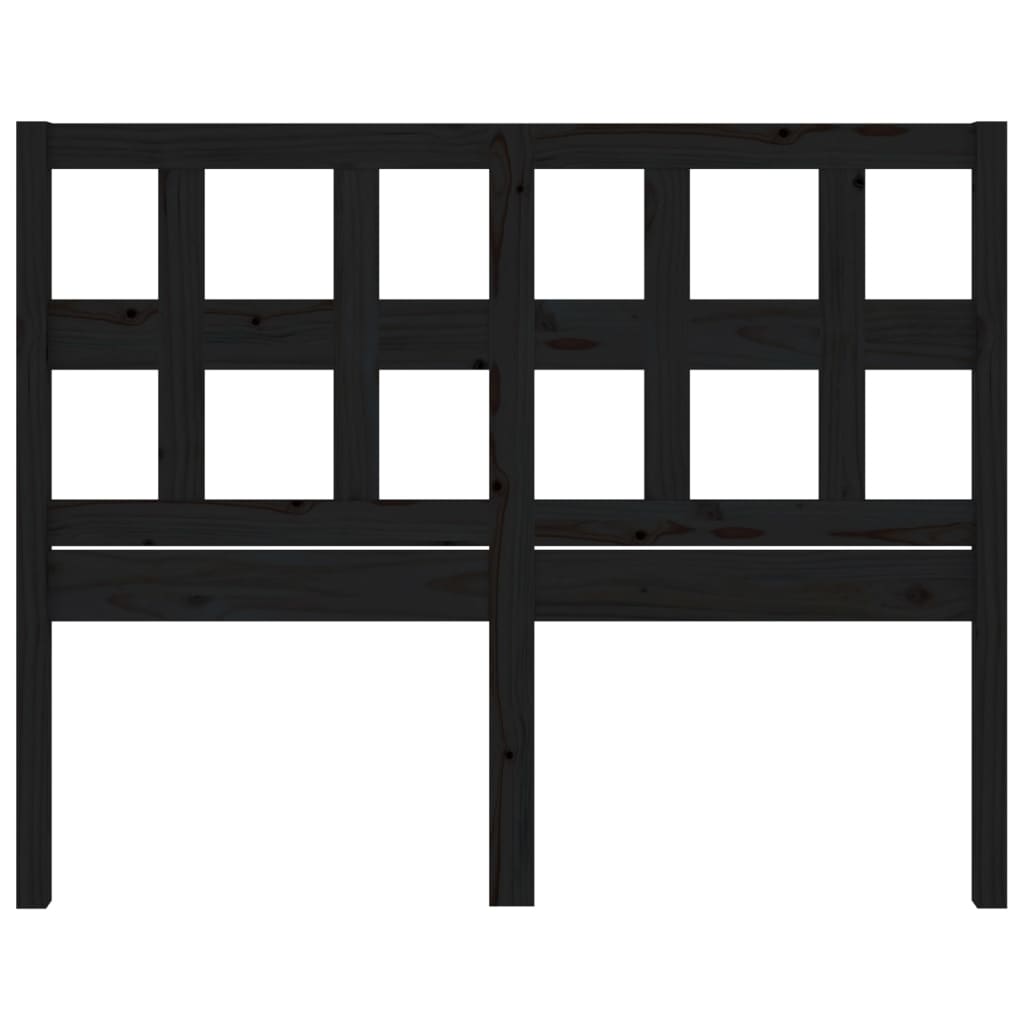 Hoofdbord 45,5X4X00 Cm Massief Grenenhout 145.5 x 100 cm Zwart