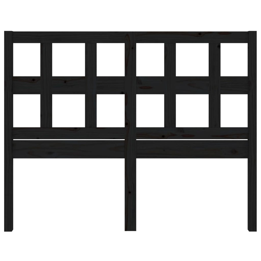 Hoofdbord 45,5X4X00 Cm Massief Grenenhout 145.5 x 100 cm Zwart