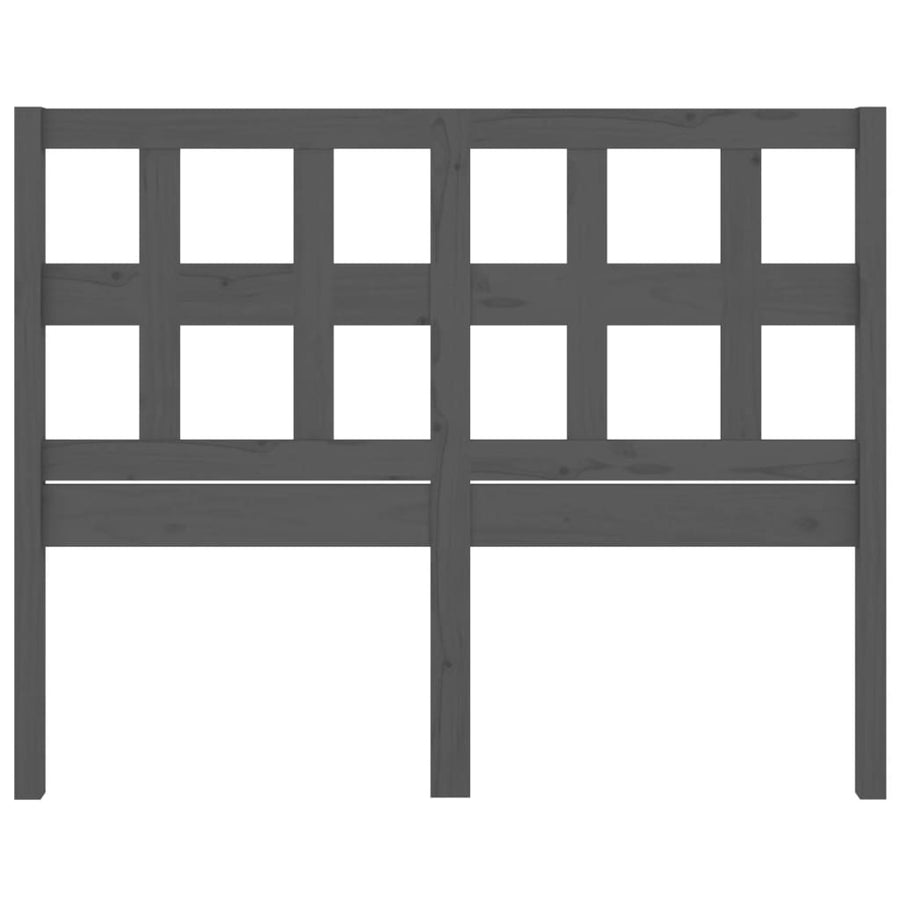 Hoofdbord 205,5X4X00 Cm Massief Grenenhout 205.5 x 100 cm Grijs