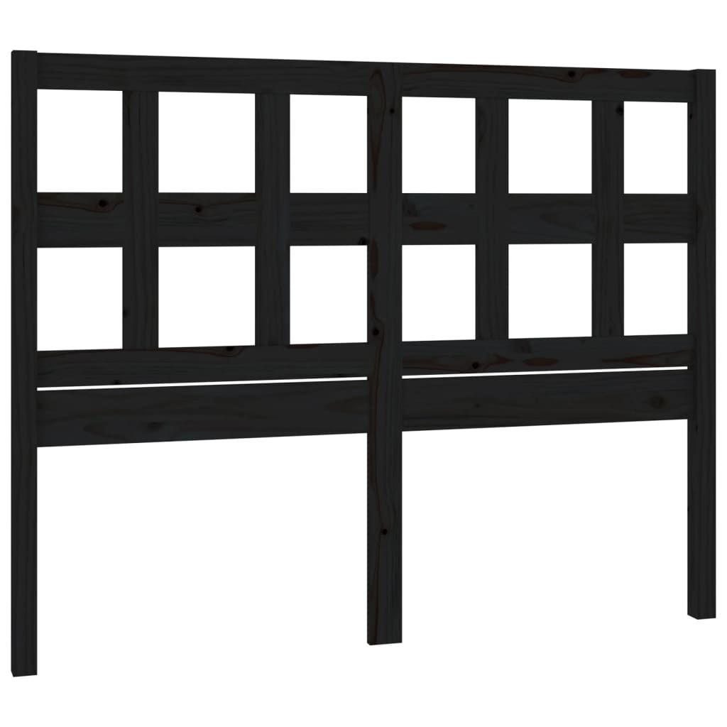 Hoofdbord 205,5X4X00 Cm Massief Grenenhout 205.5 x 100 cm Zwart