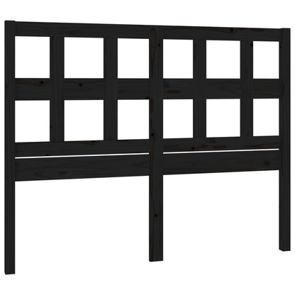 Hoofdbord 205,5X4X00 Cm Massief Grenenhout 205.5 x 100 cm Zwart