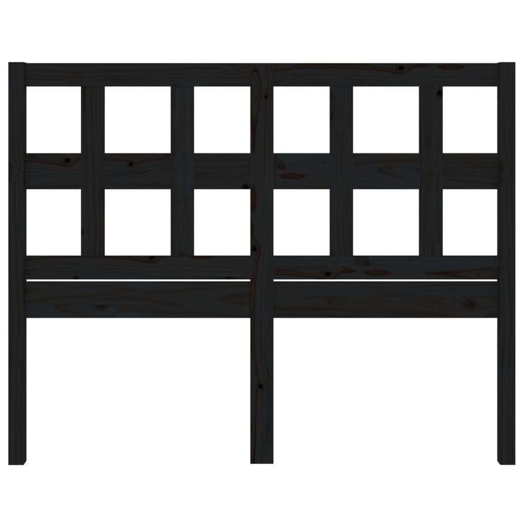 Hoofdbord 205,5X4X00 Cm Massief Grenenhout 205.5 x 100 cm Zwart