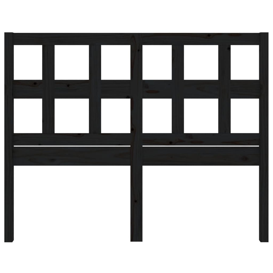 Hoofdbord 205,5X4X00 Cm Massief Grenenhout 205.5 x 100 cm Zwart
