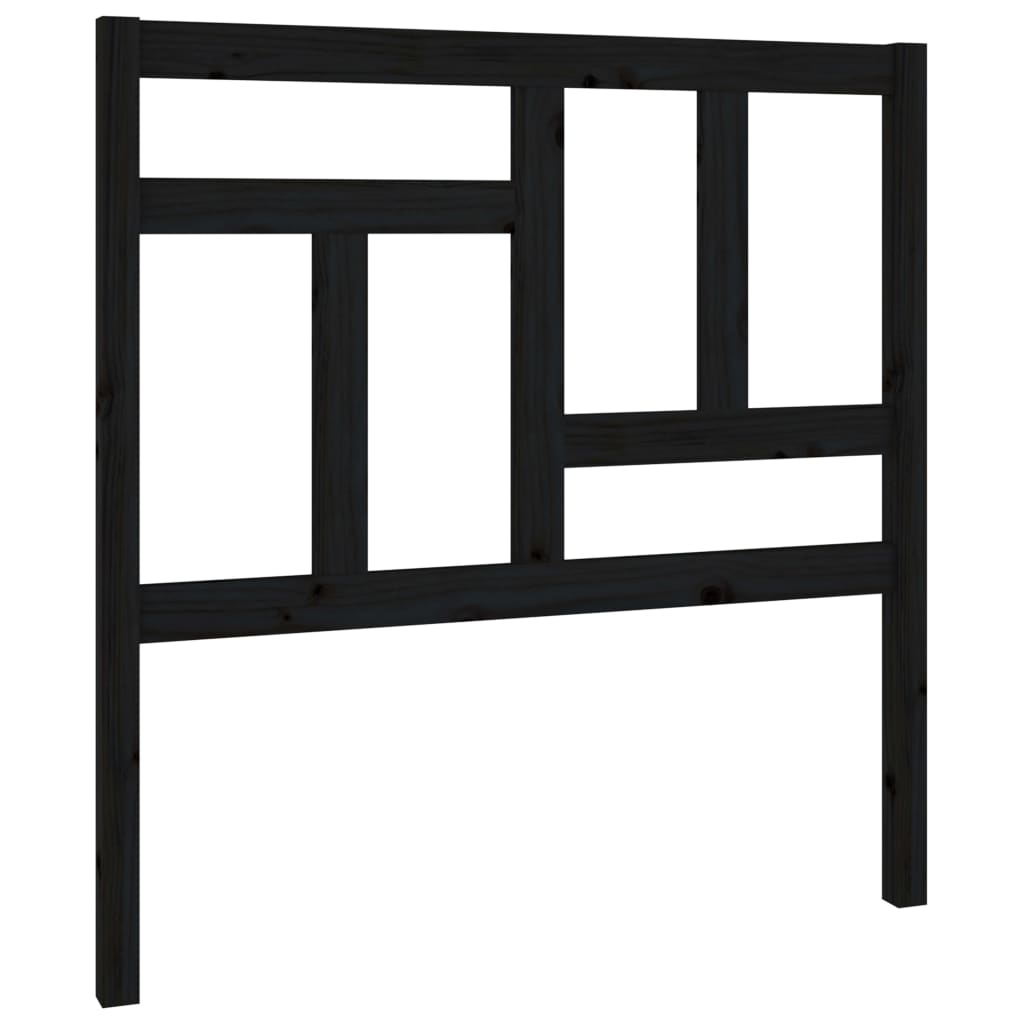 Hoofdbord 95,5X4X00 Cm Massief Grenenhout 95.5 x 100 cm Zwart