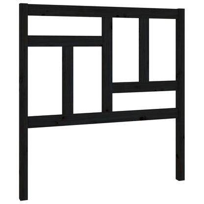 Hoofdbord 95,5X4X00 Cm Massief Grenenhout 95.5 x 100 cm Zwart