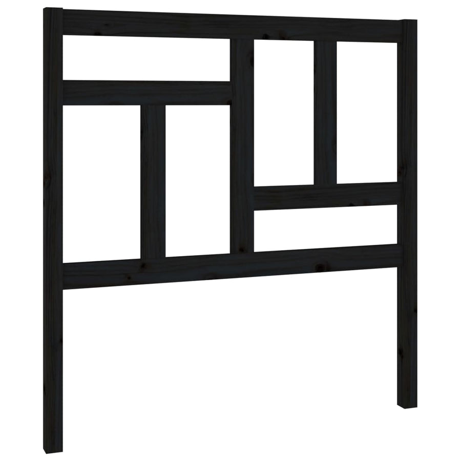 Hoofdbord 95,5X4X00 Cm Massief Grenenhout 95.5 x 100 cm Zwart