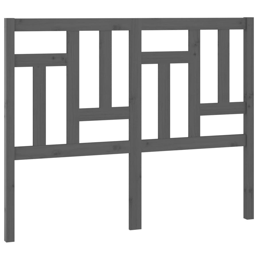 Hoofdbord 25,5X4X00 Cm Massief Grenenhout 125.5 x 100 cm Grijs
