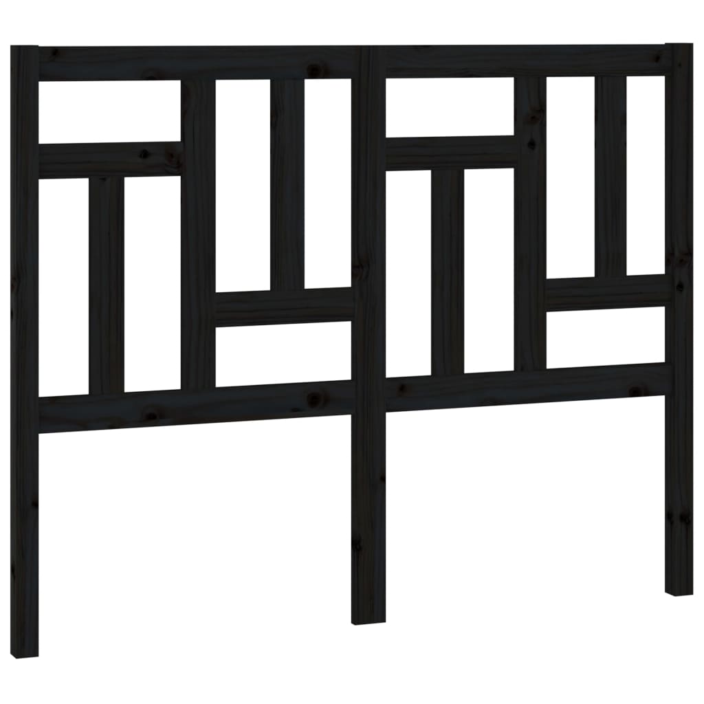Hoofdbord 205,5x4x100 cm massief grenenhout zwart