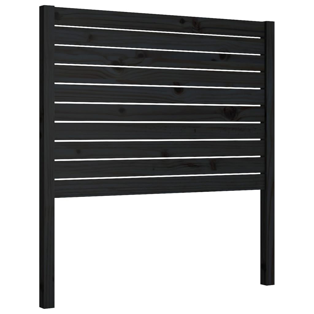 Hoofdbord 8X4X00 Cm Massief Grenenhout 81 x 100 cm Zwart