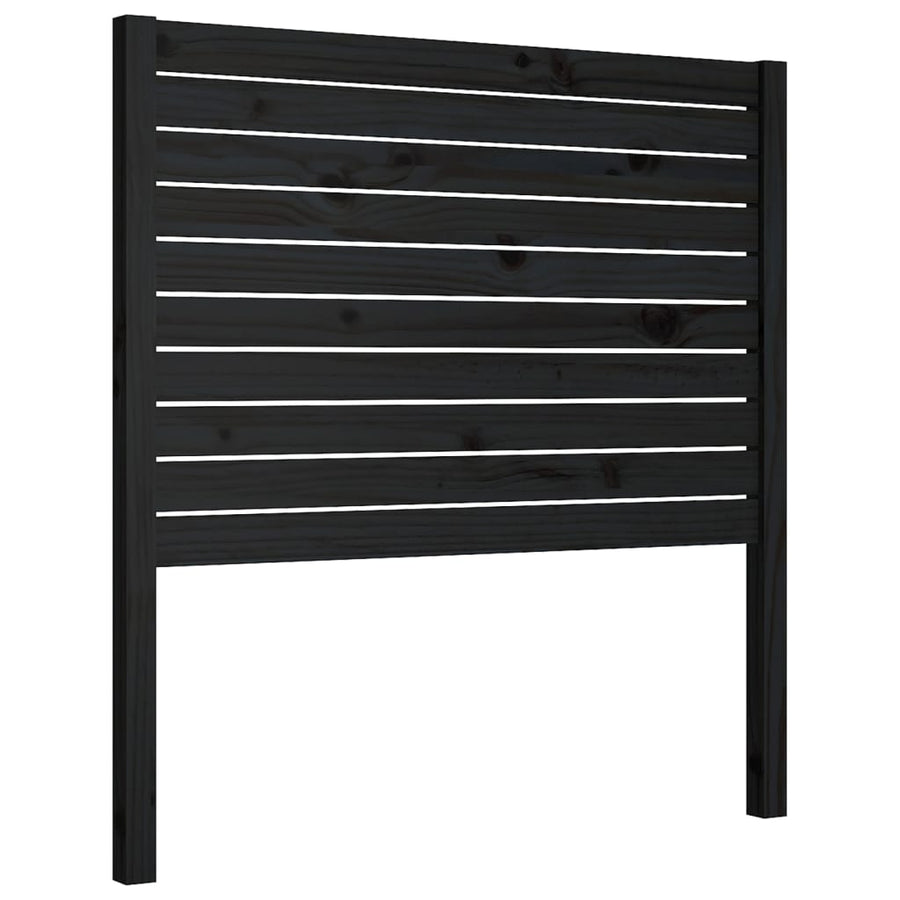 Hoofdbord 8X4X00 Cm Massief Grenenhout 81 x 100 cm Zwart