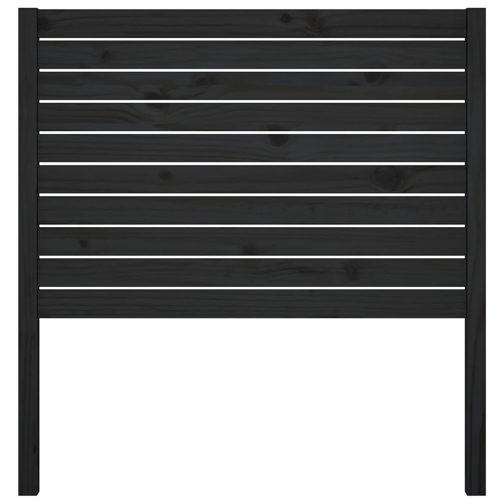 Hoofdbord 8X4X00 Cm Massief Grenenhout 81 x 100 cm Zwart