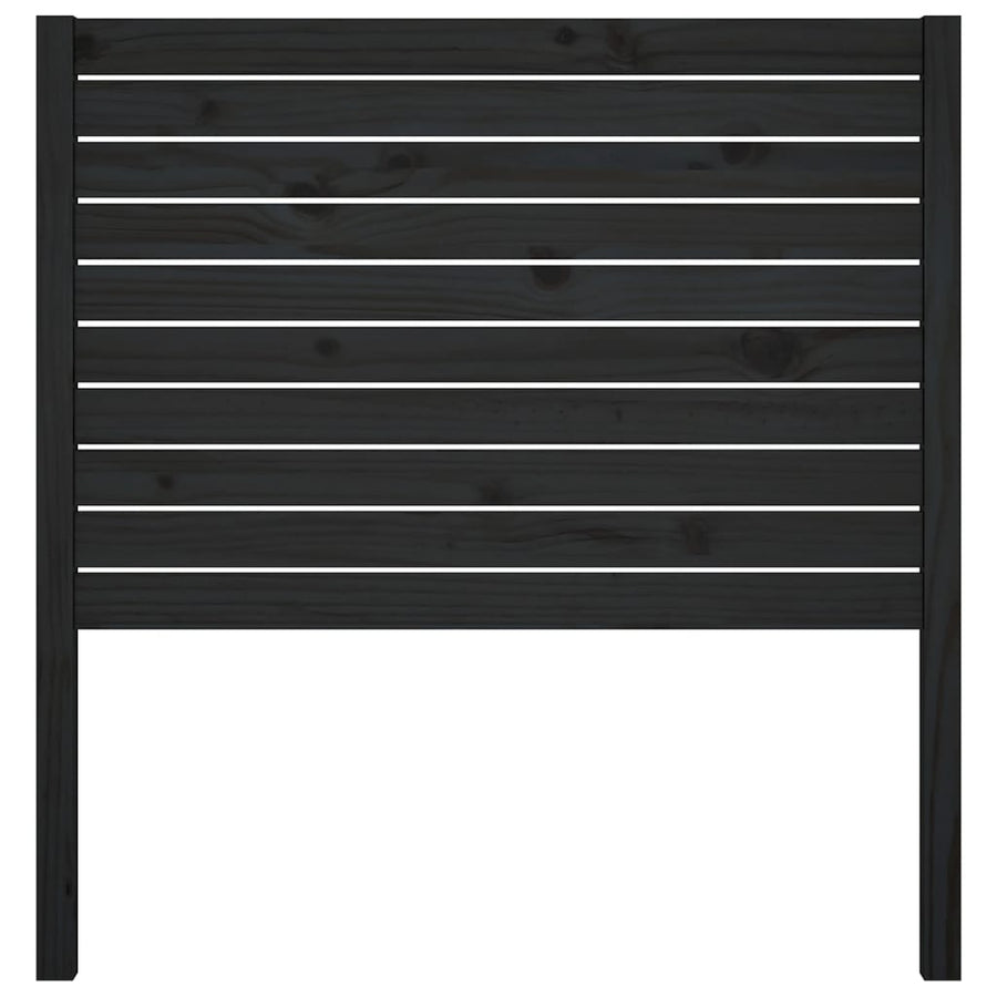 Hoofdbord 8X4X00 Cm Massief Grenenhout 81 x 100 cm Zwart