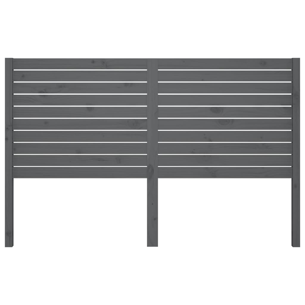 Hoofdbord 26X4X00 Cm Massief Grenenhout 126 x 100 cm Grijs