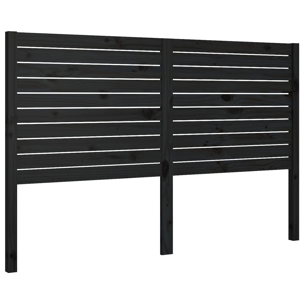 Hoofdbord 26X4X00 Cm Massief Grenenhout 126 x 100 cm Zwart