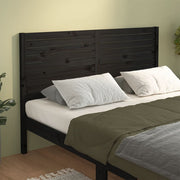 Headboard 126x4x100 cm solid pine black