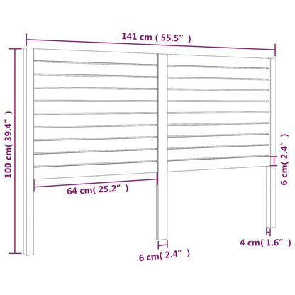 Hoofdbord 4X4X00 Cm Massief Grenenhout 141 x 100 cm Naturel