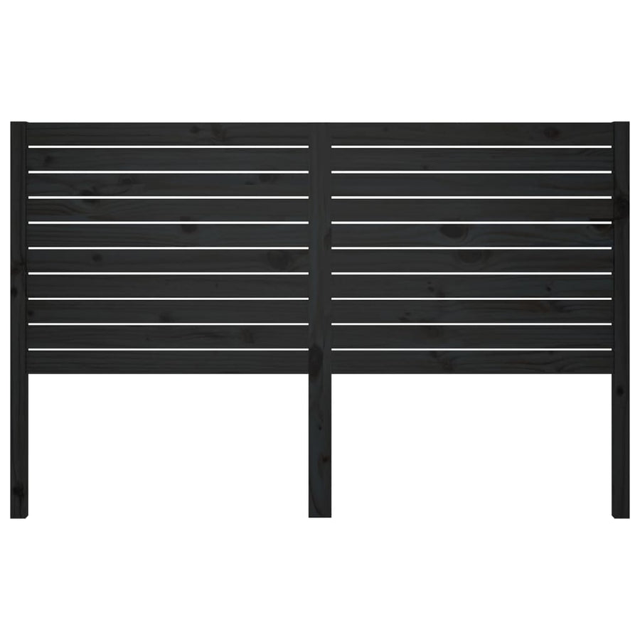Hoofdbord 4X4X00 Cm Massief Grenenhout 141 x 100 cm Zwart