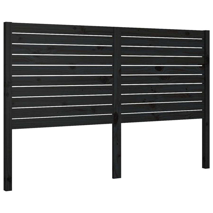 Hoofdbord 46X4X00 Cm Massief Grenenhout 146 x 100 cm Zwart